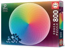 Puzzle 1000 teilig - Puzzle Rainbow Round Educa 800 Teile und Fixkleber ab 11 Jahren_3