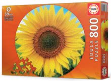 1000 delne puzzle - Puzzle Sunflower Round Educa 800 delov in Fix lepilo od 11 leta_3