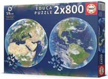 Puzzle 1000 dielne - Puzzle Planet Earth Round Educa 2x 800 dielov a Fix lepidlo od 11 rokov_3