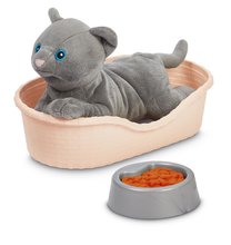 Kozmetična mizica za otroke - Kotiček za nego mucke Cat Care and Grooming Écoiffier z ležiščem in 9 kozmetičnimi dodatki od 18 mes_1