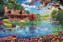 Puzzle 4000 - 8000 pezzi - Puzzle Casita en el Lago Educa 5000 pezzi dagli 11 anni_0