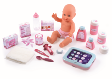 Postieľky a kolísky pre bábiky - Opatrovateľské centrum pre bábiku Baby Nurse Smoby elektronické s tabletom, 32 cm bábikou a 22 doplnkami_9