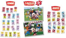 Puzzle progressivo per bambini - Puzzle domino e memory Mickey and Friends Disney Superpack Educa 2x25 pezzi_0