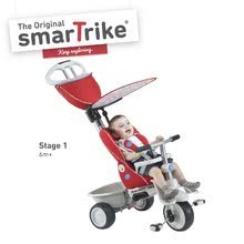 Tricikli za djecu od 6 mjeseci - Tricikl Recliner 4u1 smarTrike bordo-sivi s podesivim naslonom i suncobranom od 6 mjeseci_1