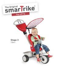 Tricikli za djecu od 6 mjeseci - Tricikl Recliner 4u1 smarTrike bordo-sivi s podesivim naslonom i suncobranom od 6 mjeseci_3