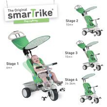 Triciclete de la 6 luni - Tricicletă Recliner 4in1 smarTrike cu spătar rabatabil şi cu husă de ploaie, verde-gri de la 6 luni_0