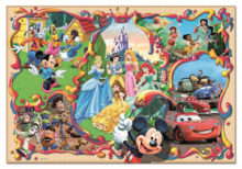 1000 delne puzzle - Puzzle Disney Family Worlds Educa 1000 delov od 12 leta_0