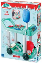 Lekárské vozíky pre deti - Mobilný lekársky vozík Écoiffier s infúziou a lekárskym kufríkom so 17 doplnkami_2