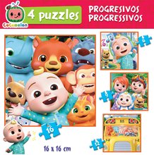 Progresszív gyerek puzzle - Puzzle Cocomelon Progressive 4in1 Educa 6-9-12-16 darabos 4 évtől_0