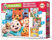 Progresivní dětské puzzle - Puzzle Cocomelon Progressive 4v1 Educa 6-9-12-16 dílků od 4 let_1