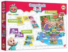 Progressive Kinderpuzzle - Superpack 4in1 Cocomelon Educa Domino Pexeso und 2 Puzzles mit 25 Teilen ab 3 Jahren_1