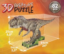 Puzzle 3D - Puzzle dinoszaurusz Tyrannosaurus Rex 3D Creature Educa hossza 61 cm 82 darabos 6 évtől_0