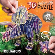Puzzle 3D - Puzzle dinosaurus Triceratops 3D Creature Educa lungime 43 cm  67 piese de la 6 ani_0