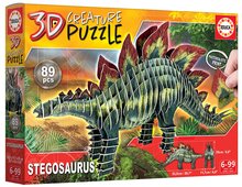 Puzzle 3D - Puzzle dinosaurus Stegosaurus 3D Creature Educa 89 piese de la 6 ani EDU19184_2