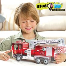 Puzzle 3D - Puzzle közlekedési eszközök Firemen's Truck 3D Studio Educa műanyag csavarokkal 5 évtől_3
