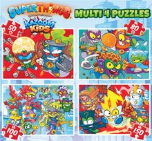 Progresívne detské puzzle - Puzzle Superthings Multi 4 Educa 50-80-100-150 dielov od 6 rokov_1