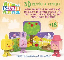 Puzzle 3D - Układanka Kiubis 3D Blocks & Stories The Little Farmer and the Apples Educa 3 figurki, od 2 roku życia_0