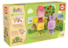 Puzzle 3D - Skládačka Kiubis 3D Blocks & Stories The Little Farmer and the Apples Educa 3 figurky od 24 měsíců_2