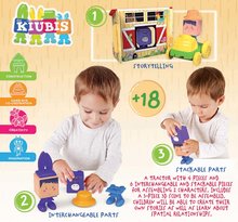 Puzzles 3D - Kiubis 3D Blocks & Stories - L'étable du petit âne Educa 2 figurines avec un tracteur et une étable à partir de 24 mois_1