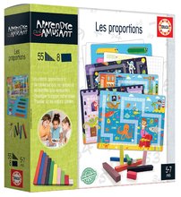 Cizojazyčné společenské hry - Naučná hra Les Proportions Educa Učíme se rozměry s obrázky 55 dílů ve francouzštině od 5 let_3