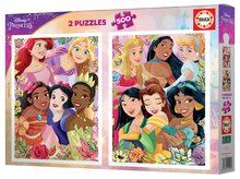 Puzzle 500 pezzi - Puzzle Disney Princess Educa 2x500 pezzi e colla Fix_1