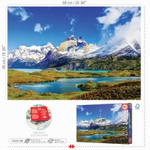 1000 delne puzzle - Puzzle Torres del Paine Patagonia Educa 1000 delov in Fix lepilo_3