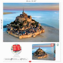 Puzzle cu 1000 de bucăți - Puzzle Mont-Saint Michel Educa 1000 piese și lipici Fix de la 11 ani_3