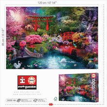 Puzzle 3000 dílků - Puzzle Japanese Garden at Autumn Educa 3000 dílků_3