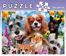 Otroške puzzle od 100 do 300 delov - Puzzle Selfie Pet Parade Educa 200 delov_0