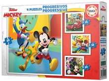 Progresivne otroške puzzle - Puzzle Mickey & Friends Progressive Educa 12-16-20-25 dielov EDU19294_1