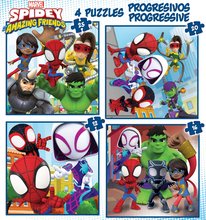 Progresivne dječje puzzle - Puzzle Spidey & his Amazing Friends Progressive Educa 12-16-20-25 dielov EDU19295_0