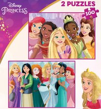 Dětské puzzle od 100–300 dílků - Puzzle Disney Princess Educa 2 x 100 dílků_0