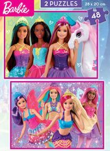 Detské puzzle do 100 dielov - Puzzle Barbie Disney Educa 2x48 dielov_0