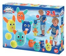 Jucării de sport pentru cei mici - Popice animăluţe Écoiffier 2in1 cu urechi mobile 4 bucăţi de la 18 luni_3