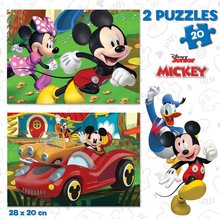 Detské puzzle do 100 dielov - Puzzle Mickey Mouse Fun House Disney Educa 2x20 dielov_0