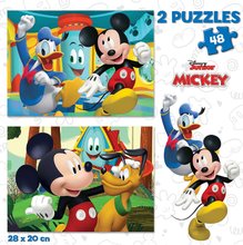 Puzzle per bambini fino a 100 pezzi - Puzzle Topolino La Casa Del Divertimento  Disney Educa 2x48 pezzi_0