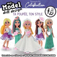 Travaux manuels et créatifs - Loisir créatif My Model Doll Design Celebration Educa pour créer vos propres poupées popstar, 5 modèles, à partir de 6 ans_0
