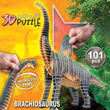 Puzzle 3D - Puzzle dinosaurus Brachiosaurus 3D Creature Educa lungime 50 cm 101 piese de la 6 ani EDU19383_1