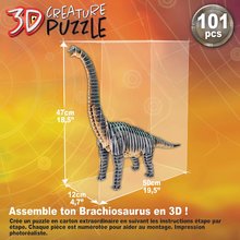 Puzzle 3D - Puzzle dinosaurus Brachiosaurus 3D Creature Educa lungime 50 cm 101 piese de la 6 ani EDU19383_2