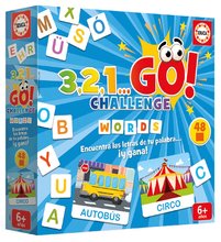 Cizojazyčné společenské hry - Společenská hra Slova 3,2,1... Go! Challenge Words Educa 48 slov 150 písmen španělsky od 6 let_1