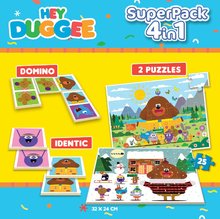 Puzzles évolutifs pour enfants - Superpack 4 en 1 Hey Duggee Educa domino, memory et 2 puzzles avec 25 pièces_0