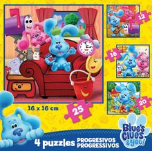 Progresivne otroške puzzle - Puzzle Baby Puzzles Blue´s Clues Educa 12-16-20-25 dielov EDU19398_0