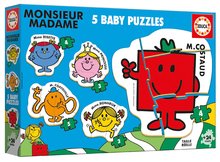 Puzzle pro nejmenší - Puzzle pro nejmenší Baby Puzzles Monsieur Madame Educa 5obrázkové od 24 měsíců_1