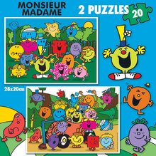 Puzzle dla dzieci do 100 elementów - Puzzle Monsieur Madame Educa 2x20 elementów_0