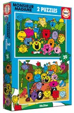 Puzzle per bambini fino a 100 pezzi - Puzzle Monsieur Madame Educa 2x20 pezzi_1