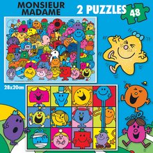 Dětské puzzle do 100 dílků - Puzzle Monsieur Madame Educa 2 x 48 dílků_0