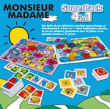 Progresivne otroške puzzle - Superpack 4v1 Monsieur Madam Educa domino pexeso a 2 puzzle s 25 dielikmi od 3 rokov EDU19403_0