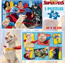Puzzle pentru copii 100 - 300 de bucăți - Puzzle DC League of Superpets Educa 2x100 piese de la 4 ani_0