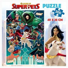 Puzzle pentru copii 100 - 300 de bucăți - Puzzle DC League of Superpets Educa 300 piese și lipici Fix_0