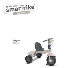 Tricikli od 10. meseca - Tricikel Voyage Touch Steering 4v1 smarTrike z 2 torbama in senčnikom sivo-krem od 10 mes_2